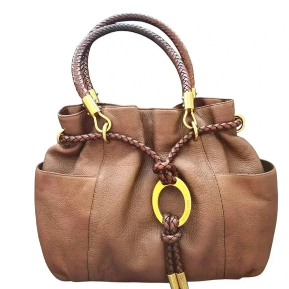 Michael Kors Skorpios Drawstrings Women Bag Brown - Picture 1 of 10